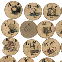 Rare Mid 19th Century "Infant's Alphabet" With Two Handmade Additions to Make Complete