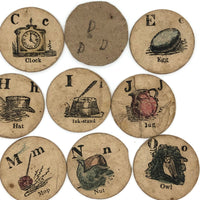 Rare Mid 19th Century "Infant's Alphabet" With Two Handmade Additions to Make Complete