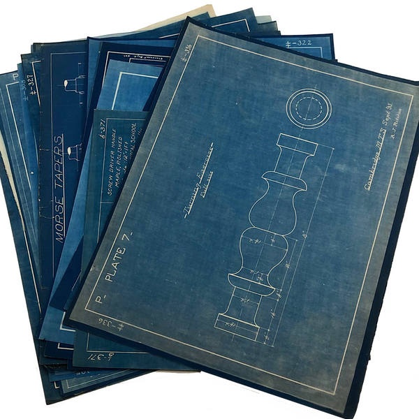 Beautiful Late 19th to Early 20th C. Shop Blueprints