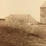 Boy, Cow, Dog, Pregnant Mother, Couple, Beautiful Antique Mounted Albumen Farm Photograph