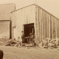 Boy, Cow, Dog, Pregnant Mother, Couple, Beautiful Antique Mounted Albumen Farm Photograph