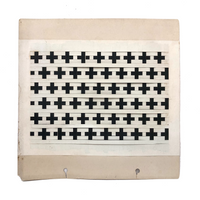 Striking Old Black and White Froebel Kindergarten Paper Weaving