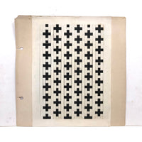 Striking Old Black and White Froebel Kindergarten Paper Weaving