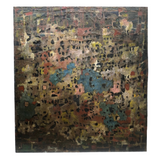 Marguerite Evans Issacs, Large Mid-Century Oil on Masonite "Aerial View" Woodstock NY