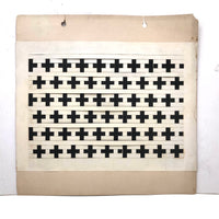 Striking Old Black and White Froebel Kindergarten Paper Weaving