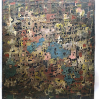 Marguerite Evans Issacs, Large Mid-Century Oil on Masonite "Aerial View" Woodstock NY