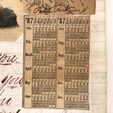 One Last Notebook Page with Cipher Writing (and God Loves You + Clippings on Reverse), 1887