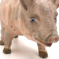 Old Composition Pig with Blue Eyes and Unusual Spring Tail