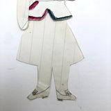 Polka Dots and Bird in Hand, Wonderful Antique Handmade Paper Doll