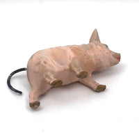 Old Composition Pig with Blue Eyes and Unusual Spring Tail