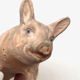 Old Composition Pig with Blue Eyes and Unusual Spring Tail