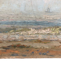 Atmospheric Early 20th C. Elton Ernest Thresher Seascape (some damage)