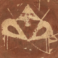 Pre-Columbian Clay Bowl with Skull-and-Crossbones-Like Paint Remnants