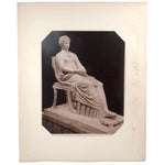 Late 19th C. Grand Tour Albumen Photo of Seated Woman (formerly described as Agrippina the Younger), Naples Museum