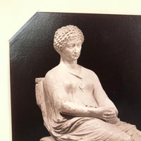 Late 19th C. Grand Tour Albumen Photo of Seated Woman (formerly described as Agrippina the Younger), Naples Museum