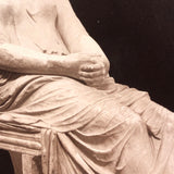 Late 19th C. Grand Tour Albumen Photo of Seated Woman (formerly described as Agrippina the Younger), Naples Museum