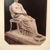 Late 19th C. Grand Tour Albumen Photo of Seated Woman (formerly described as Agrippina the Younger), Naples Museum