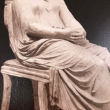 Late 19th C. Grand Tour Albumen Photo of Seated Woman (formerly described as Agrippina the Younger), Naples Museum