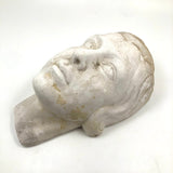 Androgynous Cast Plaster Head with Deep Part and Waved Hair, c. 1930s-40s?