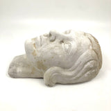 Androgynous Cast Plaster Head with Deep Part and Waved Hair, c. 1930s-40s?