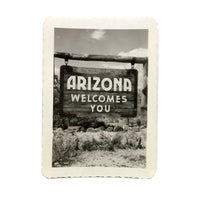 Arizona Welcomes You, Iconic and Rather Poignant c. 1940s Snapshot