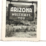 Arizona Welcomes You, Iconic and Rather Poignant c. 1940s Snapshot