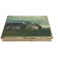 The Gaori Homestead, Sweet Old Painted Cigarette Tin with Note Inside