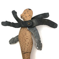 Little Wooden Man with Six Fluttering Arms