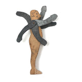 Little Wooden Man with Six Fluttering Arms