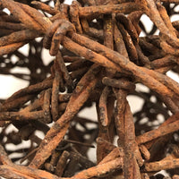 Super Sculptural (and Surreal-esque) Old and Rusty Barbed Wire Ball