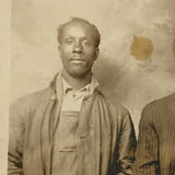 Different Lives, Early 20th C. Portrait of Two Men with Victorian Wicker RPPC