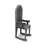 Sweet Little Homemade Miniature Rocker in Blue and Silver-Gray Paint