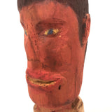 Wide Mouthed, Pink Skinned Bill Ward Folk Art Head Signed