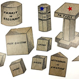 Longans Excellent, Super Scarce c. 1920s Cardboard Forms for Learning Parliamentary Procedure