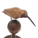 Beautifully Carved Old Ruby Throated Hummingbird