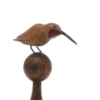 Beautifully Carved Old Ruby Throated Hummingbird