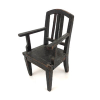 Antique Folk Art Miniature Chair with Great Lines and Nice Repair