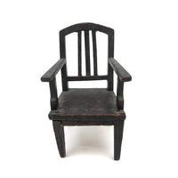 Antique Folk Art Miniature Chair with Great Lines and Nice Repair