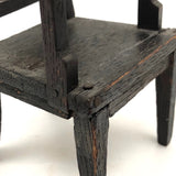 Antique Folk Art Miniature Chair with Great Lines and Nice Repair