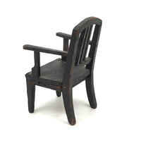 Antique Folk Art Miniature Chair with Great Lines and Nice Repair