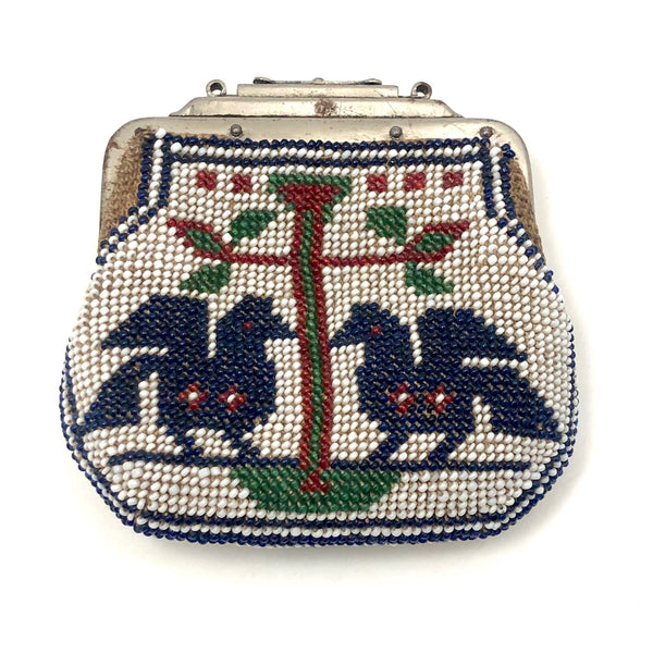 Vintage Handmade Beaded Leather Native American Themed Zipper Coin Purse |  eBay