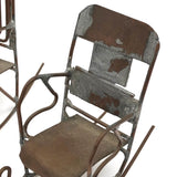 SOLD Trio of Scrap Metal and Wire Folk Art Rocking Chairs