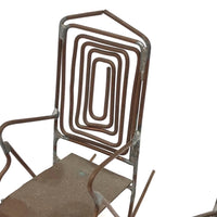 SOLD Trio of Scrap Metal and Wire Folk Art Rocking Chairs