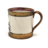 SOLD The Little Jockey, c. 1840s-50s Child's Mug with Copper Lustre