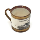 SOLD The Little Jockey, c. 1840s-50s Child's Mug with Copper Lustre