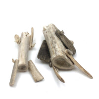 Pair of Inuit Caribou Antler Bone Dolls, Vintage