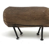 Deeply Empathetic Antique Folk Art Pig and Plough