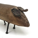 Deeply Empathetic Antique Folk Art Pig and Plough