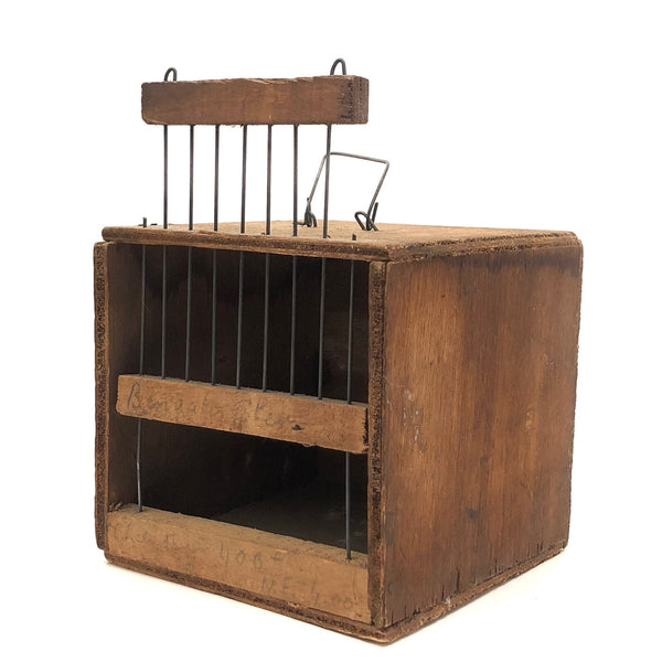 Sweet Old Handmade Cricket or Canary Carrying Cage