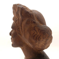 Figurehead-like Carved Bust, Woman with Wild Hair